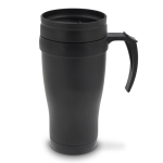 Gobelet à double paroi en inox avec poignée pour transport 350ml couleur noir