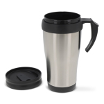 Gobelet à double paroi en inox avec poignée pour transport 350ml couleur argenté cinquième vue
