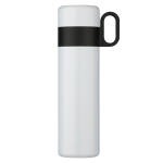 Thermos en acier inoxydable avec tasse et poignée comme bouchon 350ml couleur blanc troisième vue