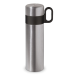 Thermos en acier inoxydable avec tasse et poignée comme bouchon 350ml couleur argenté