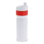 Gourde de sport sans BPA avec bord coloré fabriqué en UE 750ml couleur rouge deuxième vue