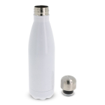 Gourde isotherme en acier inoxydable à double paroi en couleur 500 ml couleur blanc troisième vue