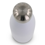 Gourde isotherme en acier inoxydable à double paroi en couleur 500 ml couleur blanc quatrière vue