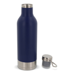 Gourde hermétique en acier inoxydable avec anse de transport 400ml couleur bleu foncé deuxième vue
