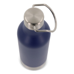 Gourde hermétique en acier inoxydable avec anse de transport 400ml couleur bleu foncé troisième vue