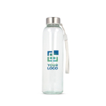 Gourde en verre transparente avec bouchon anti-fuite et sangle 500 ml vue principale