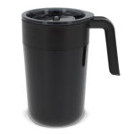 Tasse en acier inoxydable à double paroi de 400ml couleur noir