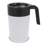 Tasse en acier inoxydable à double paroi de 400ml couleur blanc