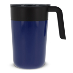 Tasse en acier inoxydable à double paroi de 400ml couleur bleu foncé troisième vue