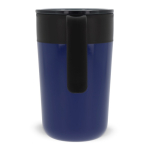 Tasse en acier inoxydable à double paroi de 400ml couleur bleu foncé quatrière vue