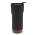 Gobelet à emporter à double paroi avec détail en liège à la base 480ml couleur noir
