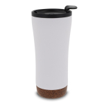 Gobelet à emporter à double paroi avec détail en liège à la base 480ml couleur blanc