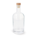 Gourde durable en verre avec couvercle FSC 500ml couleur transparent
