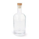 Gourde durable en verre avec couvercle FSC 750ml couleur transparent