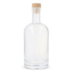 Gourde durable en verre avec couvercle FSC 750ml couleur transparent deuxième vue