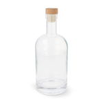 Gourde durable en verre avec couvercle FSC 1L couleur transparent