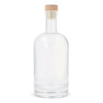 Gourde durable en verre avec couvercle FSC 1L couleur transparent deuxième vue