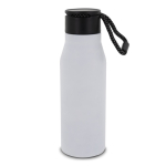 Gourde en acier inoxydable aux couleurs mates avec corde 600ml couleur blanc