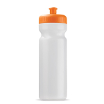 Bidon sportif en plastique organique fabriqué en UE 750ml couleur orange transparent