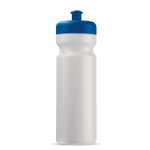 Bidon sportif en plastique organique fabriqué en UE 750ml couleur blanc/bleu