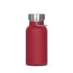Gourde en acier inoxydable avec revêtement en poudre 350ml couleur rouge foncé