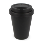 Gobelet à emporter en plastique recyclé aux couleurs vives 250ml couleur noir