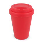 Gobelet à emporter en plastique recyclé aux couleurs vives 250ml couleur rouge