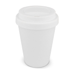 Gobelet à emporter en plastique recyclé aux couleurs vives 250ml couleur blanc