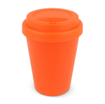 Gobelet à emporter en plastique recyclé aux couleurs vives 250ml couleur orange