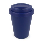 Gobelet à emporter en plastique recyclé aux couleurs vives 250ml couleur bleu foncé