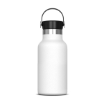 Gourde en inox 100% anti-fuite avec anse de transport 350ml couleur blanc