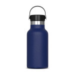 Gourde en inox 100% anti-fuite avec anse de transport 350ml couleur bleu foncé
