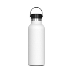 Gourde en inox 100% anti-fuite avec anse de transport 500ml couleur blanc