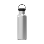 Gourde en inox 100% anti-fuite avec anse de transport 500ml couleur argenté