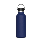 Gourde en inox 100% anti-fuite avec anse de transport 500ml couleur bleu foncé
