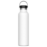 Gourde en  inox 100% anti-fuite avec anse de transport 650ml couleur blanc