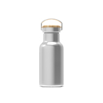 Gourde thermique avec revêtement et anse de transport 350ml couleur argenté