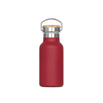 Gourde thermique avec revêtement et anse de transport 350ml couleur rouge foncé