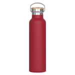 Gourde thermique avec revêtement et anse de transport 650ml couleur rouge foncé