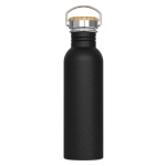 Gourde en acier inoxydable anti-fuite avec revêtement poudré 750 ml couleur noir