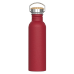 Gourde en acier inoxydable anti-fuite avec revêtement poudré 750 ml couleur rouge foncé