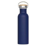 Gourde en acier inoxydable anti-fuite avec revêtement poudré 750 ml couleur bleu foncé