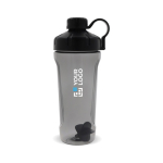 Shaker pour la salle de sport en plastique avec bouchon noir 900ml vue principale