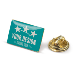 Pin rectangulaire en métal doré à personnaliser 19x13mm couleur doré