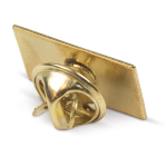 Pin rectangulaire en métal doré à personnaliser 19x13mm couleur doré troisième vue
