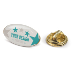Pin ovale en métal doré à personnaliser 20x12mm couleur doré