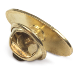 Pin ovale en métal doré à personnaliser 20x12mm couleur doré troisième vue