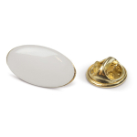 Pin ovale en métal doré à personnaliser 20x12mm couleur doré quatrière vue