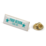 Pin rectangulaire en métal doré à personnaliser 30x10mm couleur doré