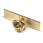 Pin rectangulaire en métal doré à personnaliser 30x10mm couleur doré troisième vue
